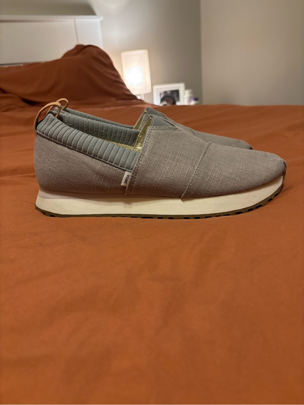 Skechers Women’s Slip-On Sneakers in Light Gray